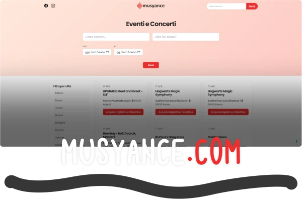 Musyance sito web
