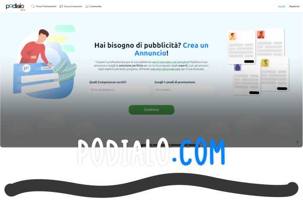 Podialo landing page
